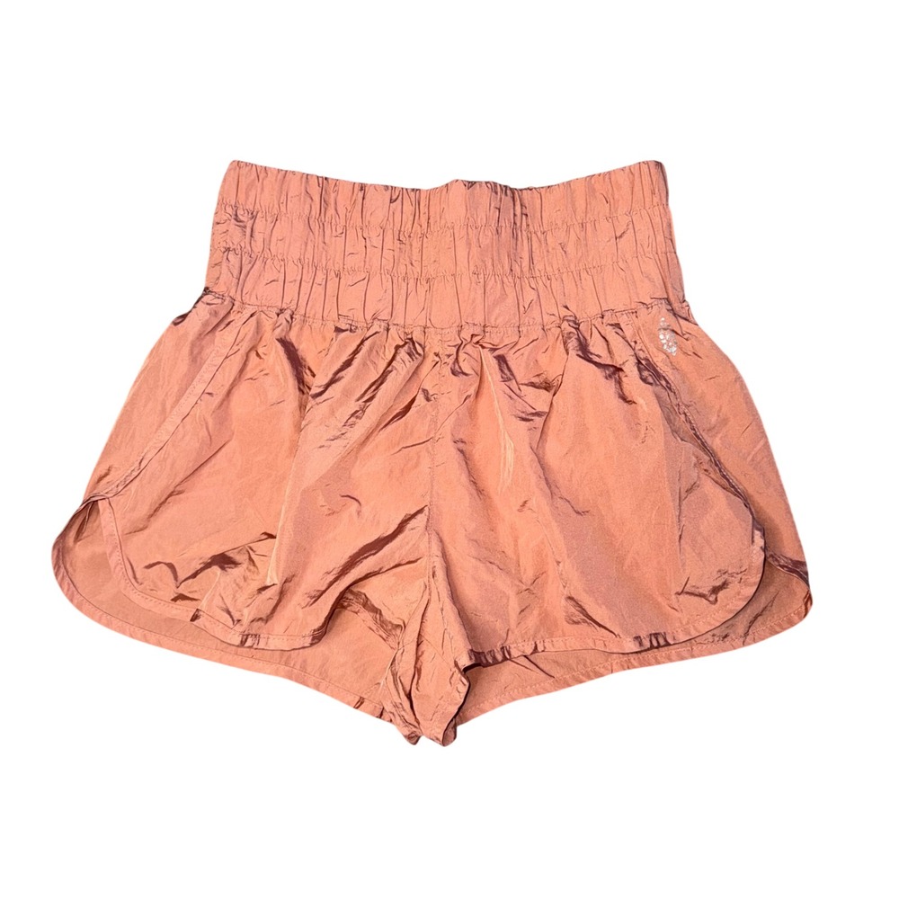 FP Movement The Way Home Shorts Women LG Pink Salmon Excellent High Rise Running
